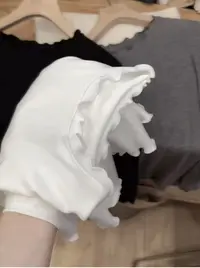 七言家巨好看！ins穿搭#初秋木耳边可叠穿长袖打底衫