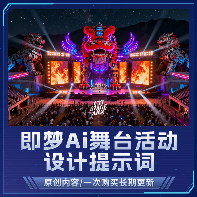 即梦AI舞台设计提示词50+长期ai更新