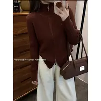 【粉色】开衫外套3607超柔软高品质中领针织毛衣