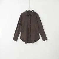 几里与麻 气质通勤软糯麂皮绒衬衫 衣长72胸围110 2082346