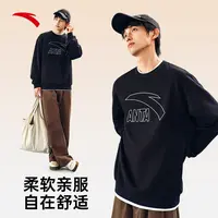 【小登专属】M27安踏卫衣套头衫男女情侣款简约运动百搭长袖卫衣