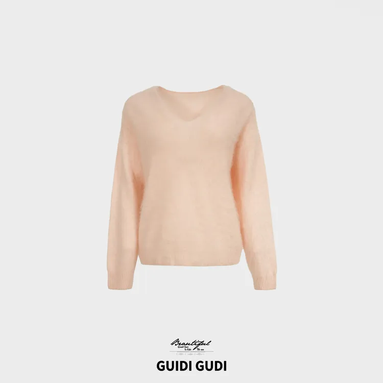 GUIDI GUDI【佳荔】时尚休闲毛衣/黄加蓝