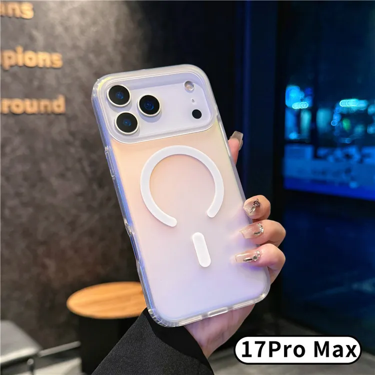 适用iphone17手机壳射渐变磁吸壳苹果17promax炫彩变色龙保护套