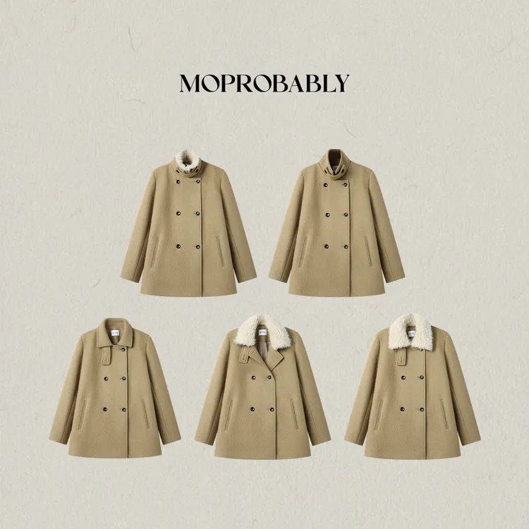 Moprobably李予诺  绵羊毛混纺高级松弛感毛呢大衣外套L5459010