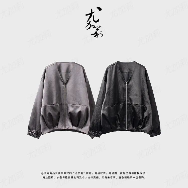 加莉精选【泫雅】东方元素定制面料棒球服-分码