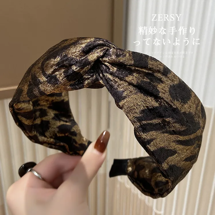 复古高级感发箍洋气时尚打结金属宽边洗脸头箍高颅顶发捆头饰发饰