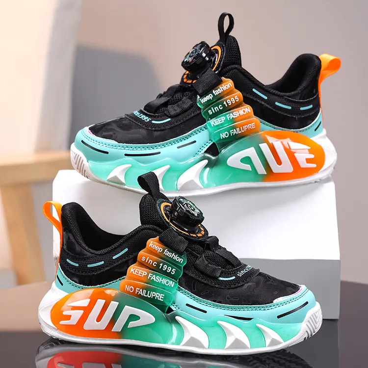 ABC CHAO男童鞋子秋冬季新款皮面防水儿童运动鞋中大童软底休闲鞋