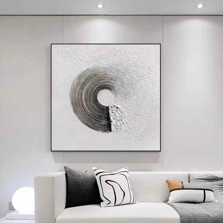 抽象装饰画方形现代简约酒店样板间挂画轻奢客厅玄关餐厅卧室壁画