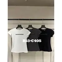 百搭小蛮腰！字母印花正肩短袖T恤（13R8863#）R13