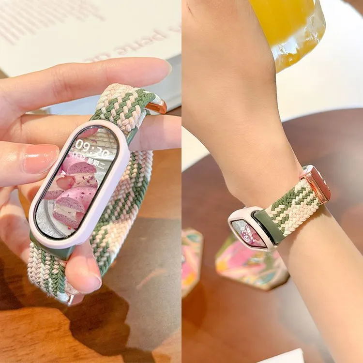 适用小米手环10/9表带运动编织磁吸扣替换带8代简约小众腕带学生