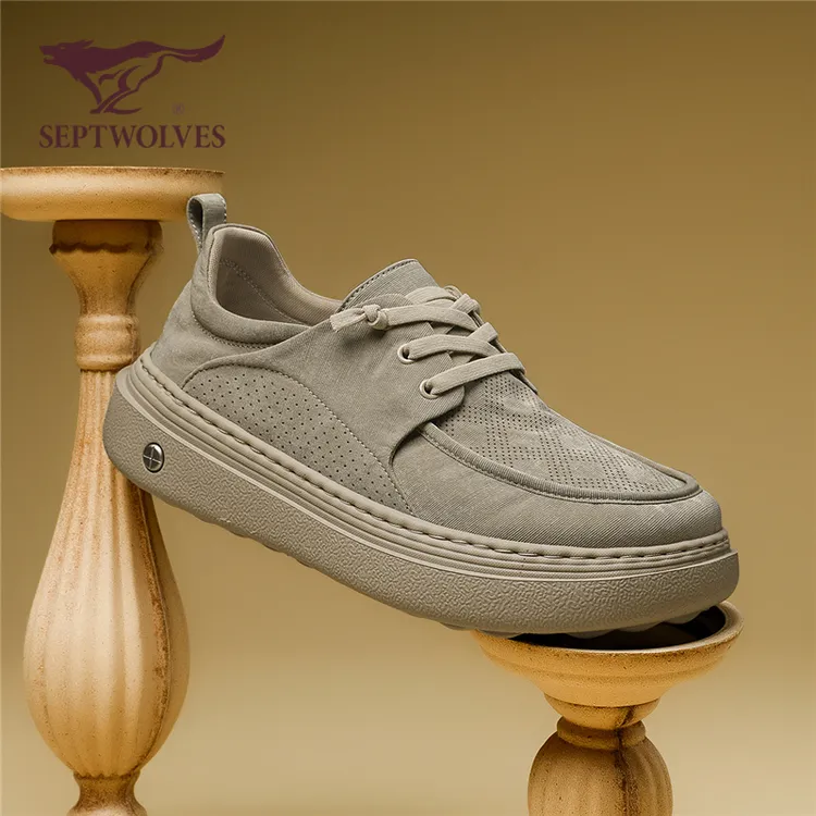 七匹狼男鞋一脚蹬透气工装鞋四季新款软底勃肯鞋休闲布鞋轻便9812