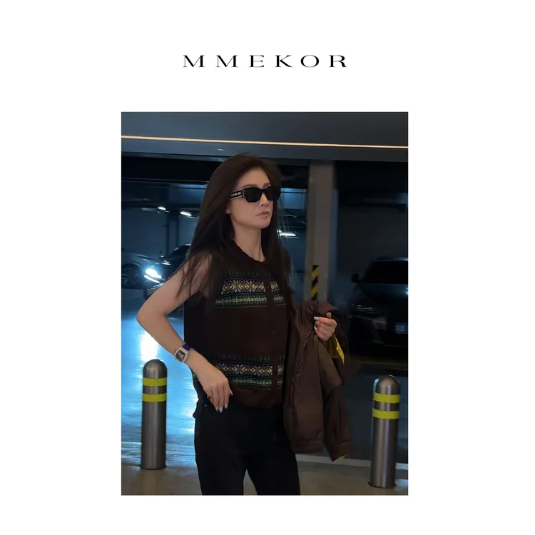 MMEKOR“唐顿马甲” 2025新款秋款末日美拉德风复古上衣 30356