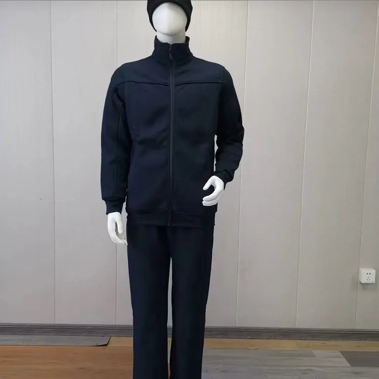 旭蓝色加绒体能套装速干透气训练服春秋户外跑步款