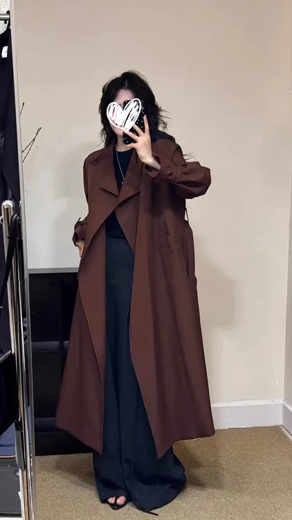翻领常规款长款立领冬季风衣秋冬中长款气质