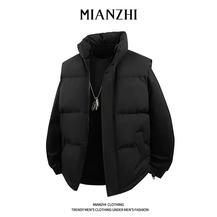 棉致秋冬季棉马甲男士休闲黑色立领宽松运动百搭无袖坎肩外套马夹