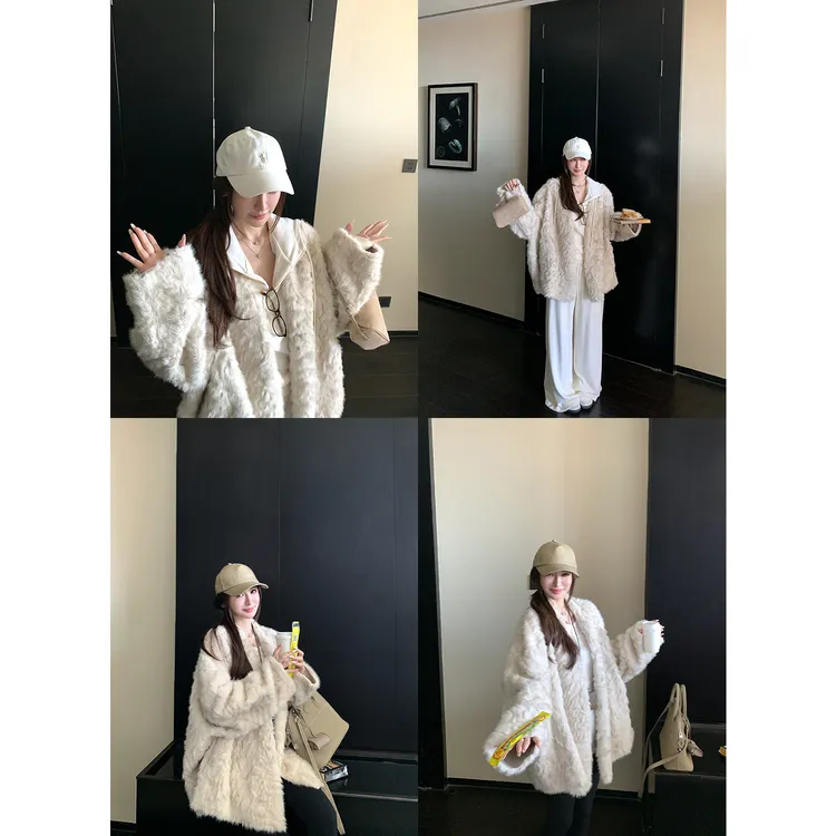 Skk Store “顶流千金”时髦小千金年底战袍 环保小湖羊仿皮草皮毛