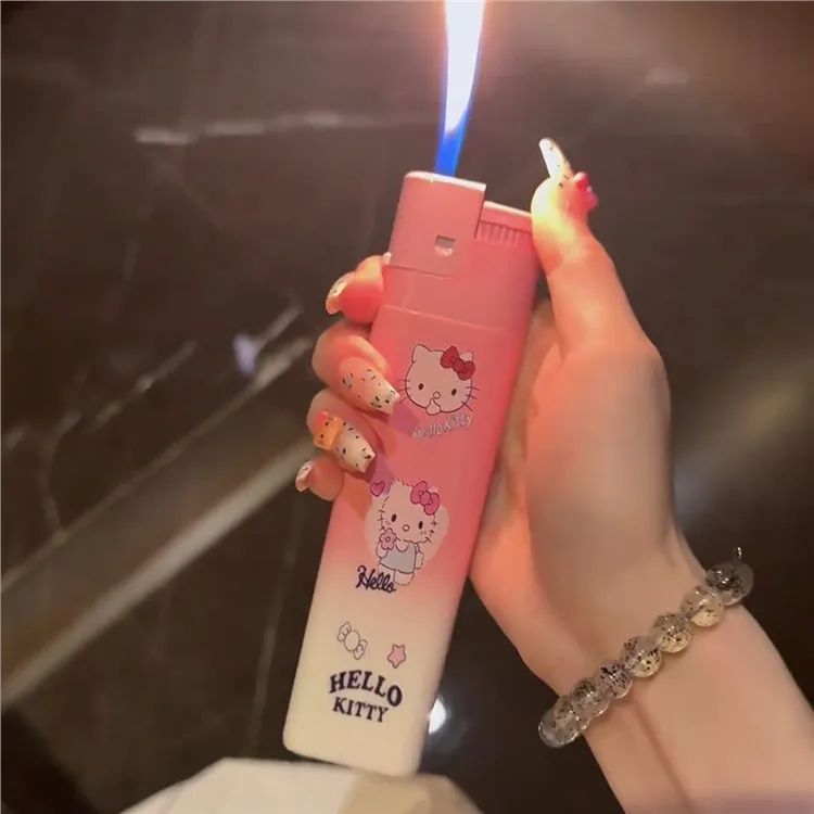 【KS】巨无霸超大号卡通打火机凯蒂猫草莓熊打火机可爱卡通大号