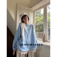 MoNvKiKiPlus2「紫云烟」大码微胖仙女蕾丝baby蓝加厚款毛衣#1855