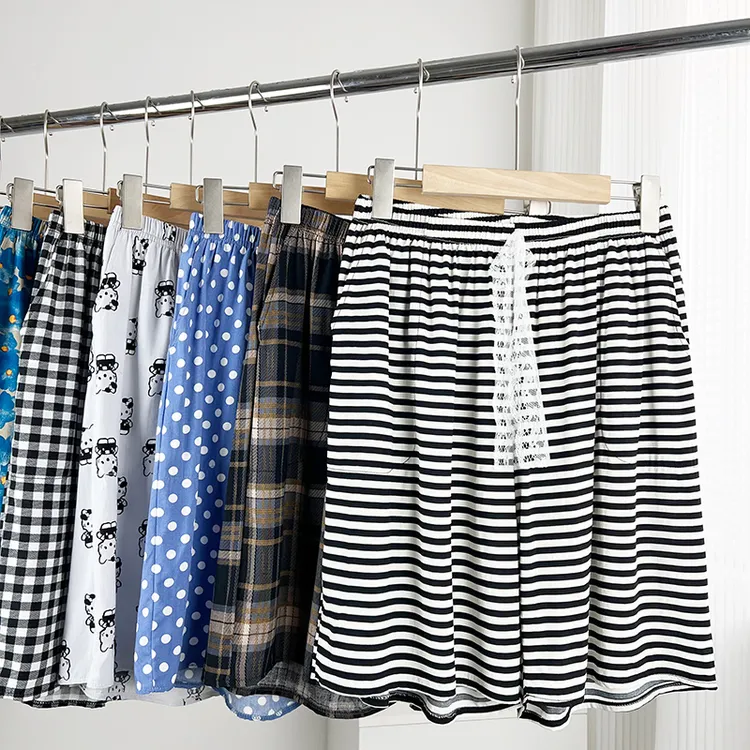 棉绸新款高腰胖mm大码休闲裤显瘦百搭五分裤松紧腰宽松薄款短裤