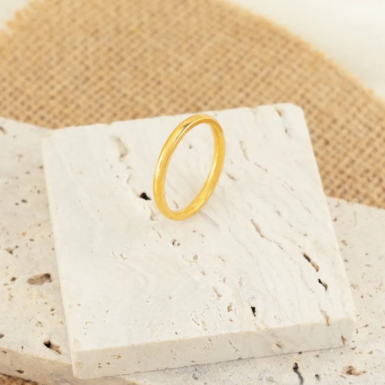 钛钢戒指 经典古法素圈光面戒指时尚百搭简约小众设计尾戒戒指女