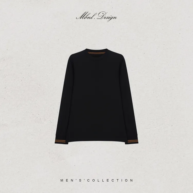 MBNL-F「杰尼 Ribbed」秦磊男装棉混纺定制螺纹圆领长袖LL-SSY1191