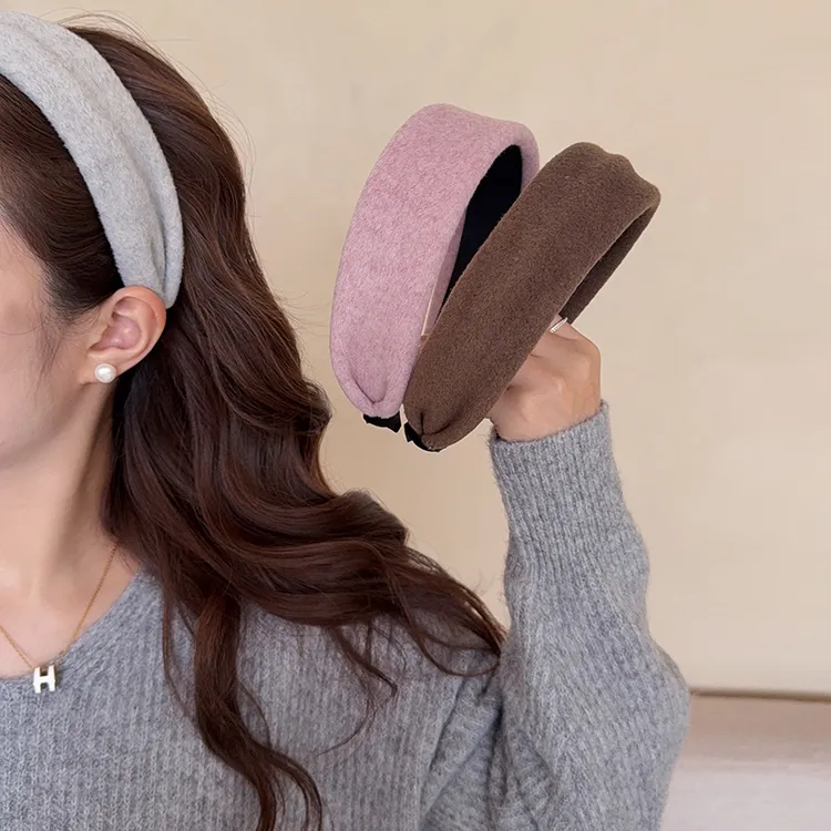 日常外戴宽边发卡发箍女2025新款秋冬高颅顶灰色发带百搭头箍头饰