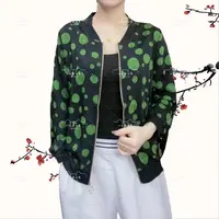 【福利品】外套开衫百搭洋气气质妈妈装图案女士短外套立领显瘦