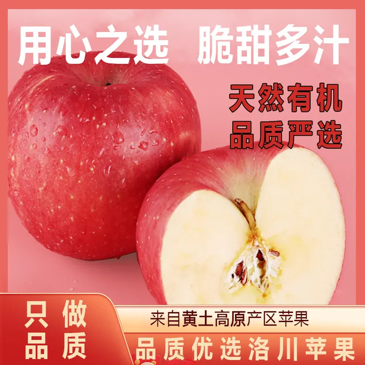 【试了才知道-亏钱做福利】正宗陕西洛川苹果试吃装脆甜多汁试品质