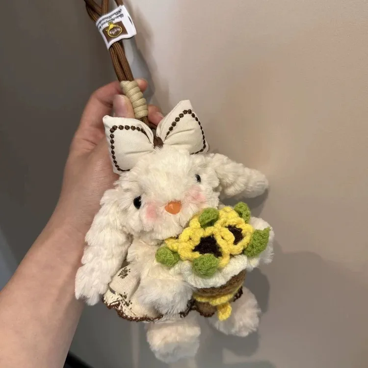 可爱蕾丝咖裙垂耳兔挂件玩偶包包钥匙扣创意挂饰毛绒玩具礼物FF
