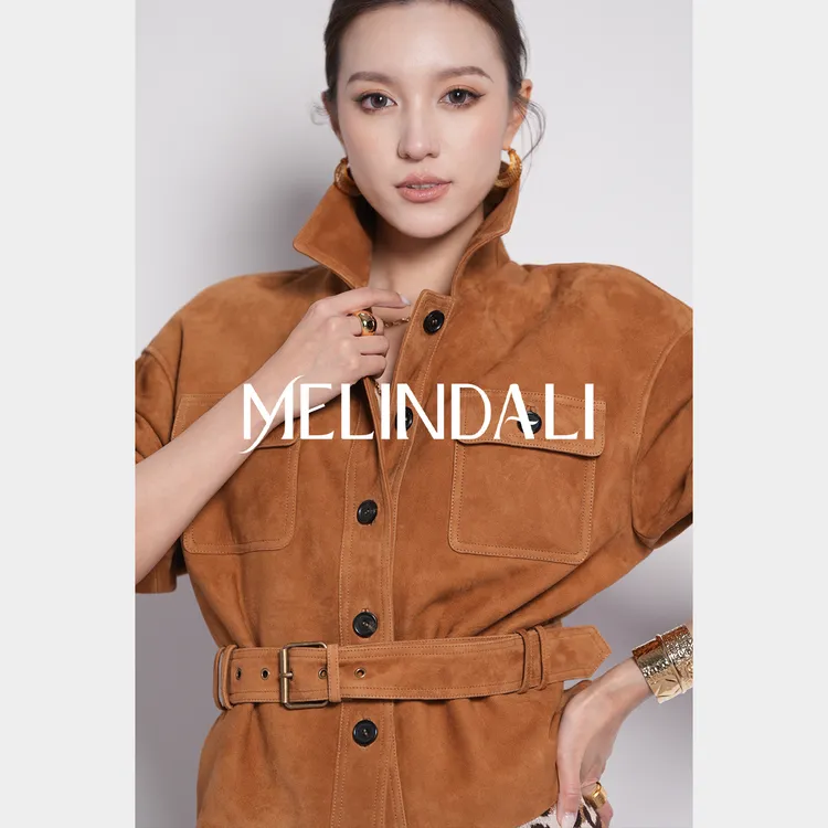 Melinda Li【女主挚爱】黑标意大利植鞣皮油蜡绵羊真皮宾霸里布皮衣