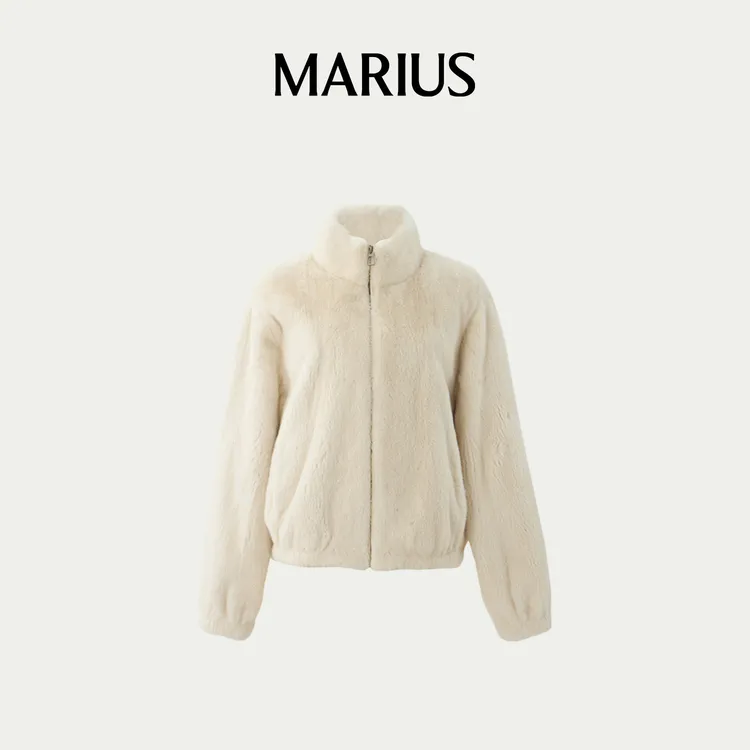MARIUS-M-'白月光'重磅拉链短夹克水貂