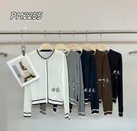 鑫燃KIKI 【香香开衫】大牌同款撞色条百搭针织开衫 PM2255 PPT【F】