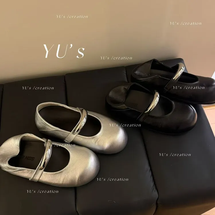 H55-春日圆舞曲｜手抓纹非常规玛丽珍小皮鞋4cm-21-2314-H55