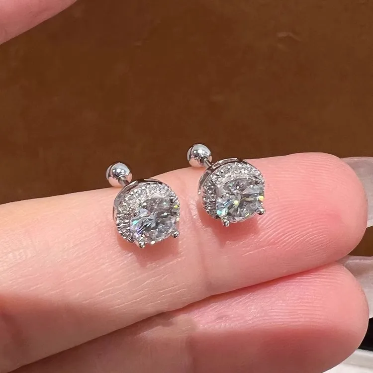 铜合金耳饰 闪钻耳钉女轻奢小众高级感养耳洞耳环精致百搭耳饰女