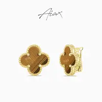 铜合金耳饰 AIAX 镀K金 幸运LUCKY时尚四叶复古美拉德耳环TSL1246
