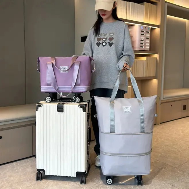 万向轮旅行包三层扩展收纳袋带拉杆箱收纳包防水防尘行李箱大容量