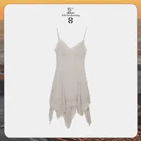 9月23日10:00新品 FORNI 京洛无佳人 氛围感拼接蕾丝抹胸吊带裙