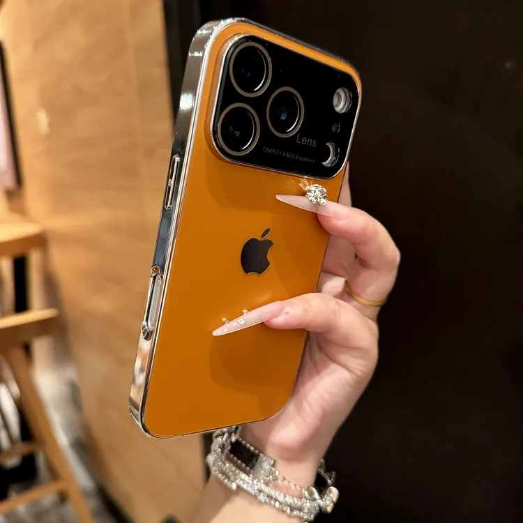 创意简约纯色适用苹果17promax手机壳小众iPhone16时尚15个性14女
