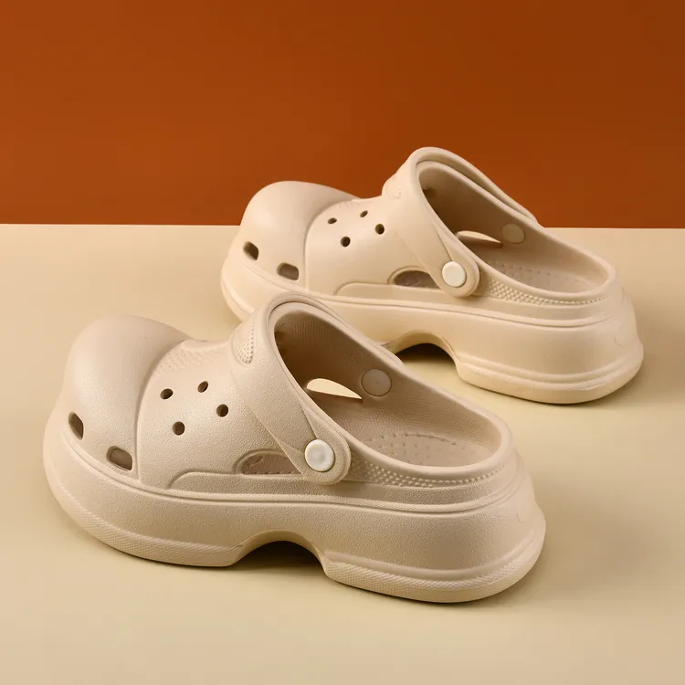 洞洞鞋女款夏季2025新款外穿厚底防滑踩屎感两穿包头海边沙滩凉拖