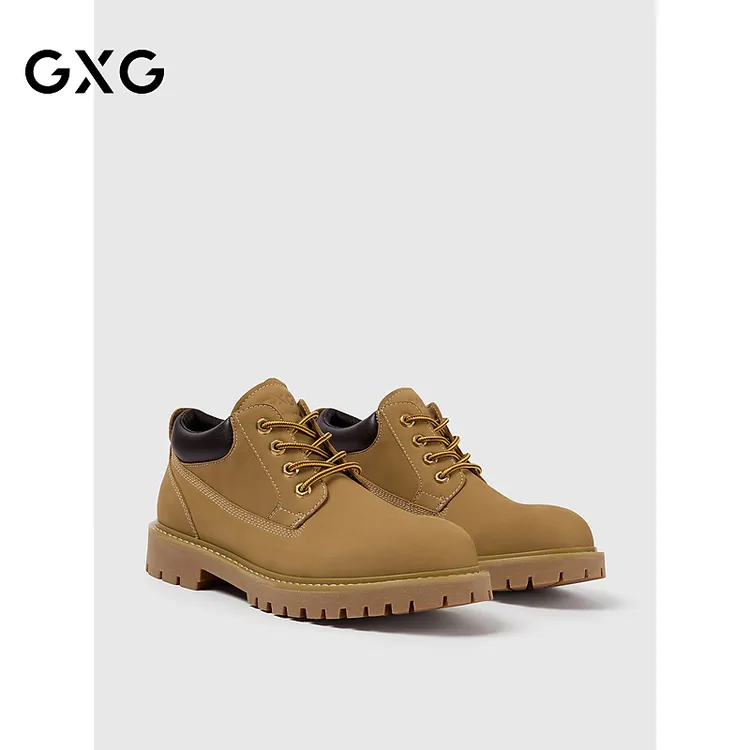GXG男鞋秋季工装户外登山鞋踢不烂大黄靴马丁靴男#G24D505052