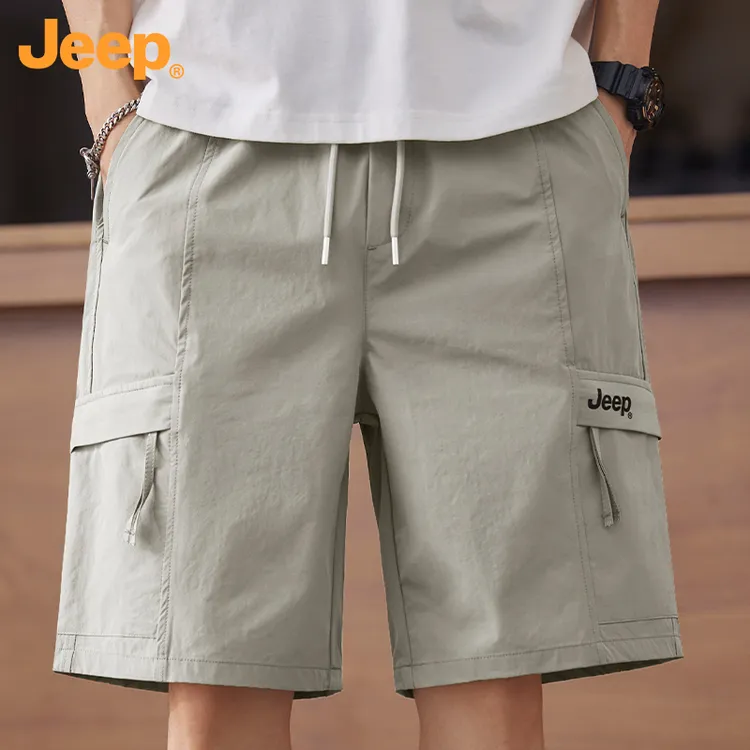 JEEP吉普美式工装短裤男夏季山系户外薄款宽松透气休闲裤五分裤子