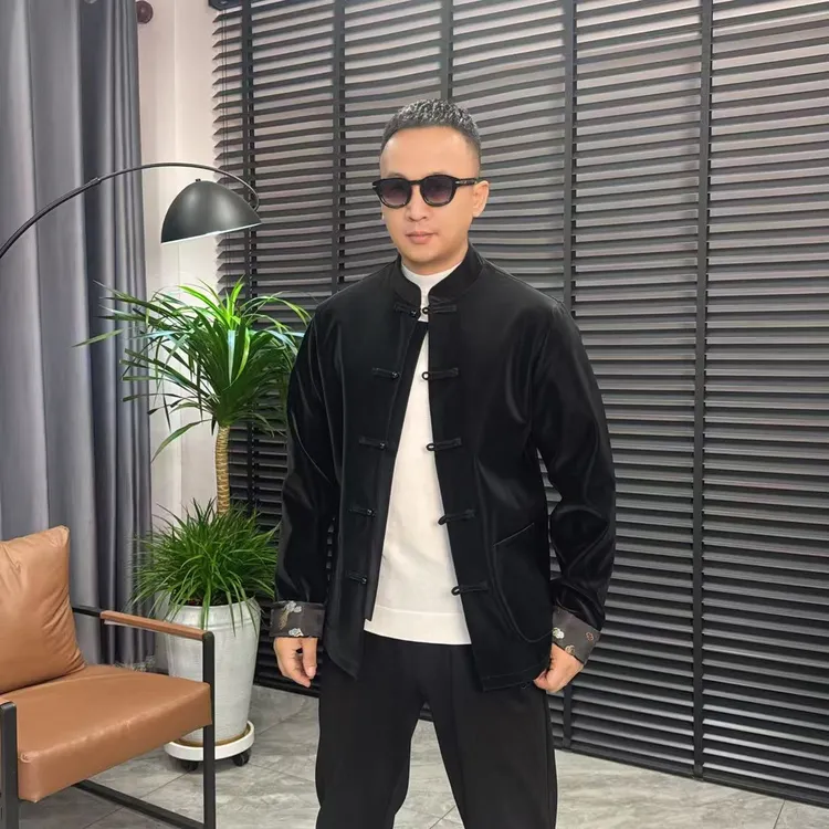 张先生欧货•7117秋季男士商务休闲中式中国风立领外套