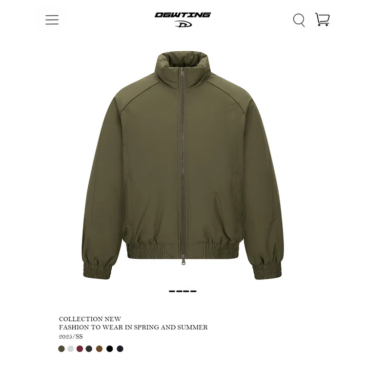 高品质三防美式工装立领情侣教练夹克保暖拉链棉服宽松型外套棉衣
