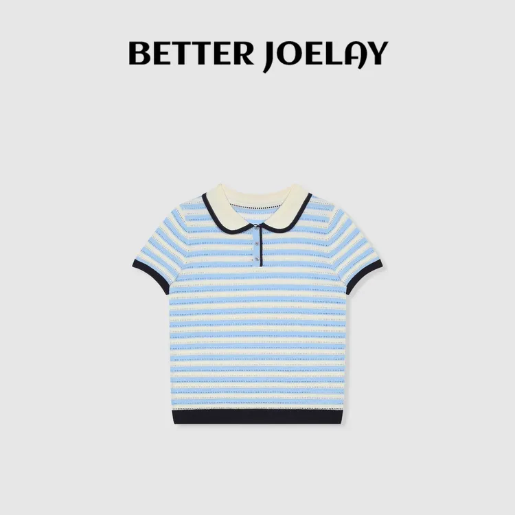 （MY）BETTER JOELAY-小版【蓝莓气泡水】时尚可爱短袖T恤休闲LL5886
