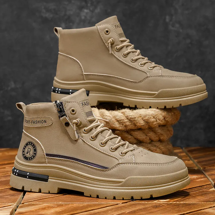 2025新款秋冬季休闲工装鞋男士休闲运动鞋马丁靴秋冬防风百搭男鞋