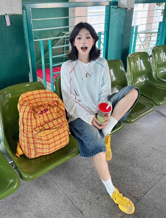 【运动少女】超甜酷！轻薄卫衣ins运动风上衣美式球衣圆领韩版百搭