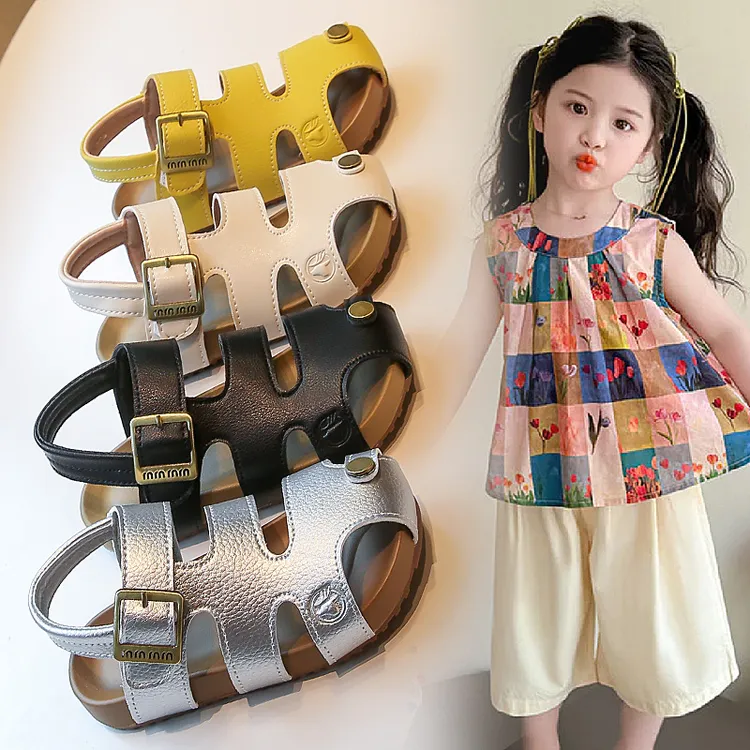 【小笼包】（包头勃肯）2025年夏季新款男童凉鞋女童防滑软底沙滩鞋