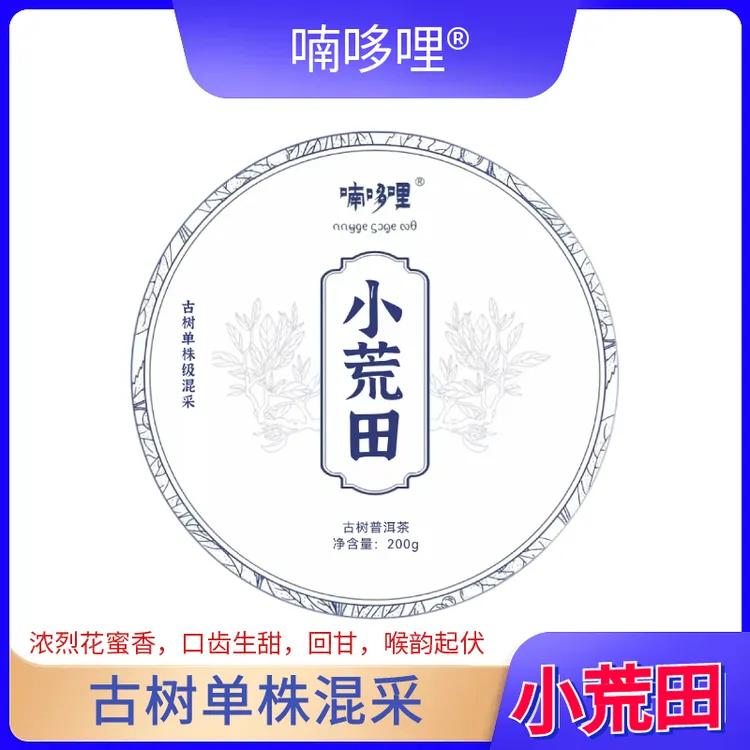 【喃哆哩】2024 临沧小荒田 200g 生茶单株古树混采茶饼普洱茶