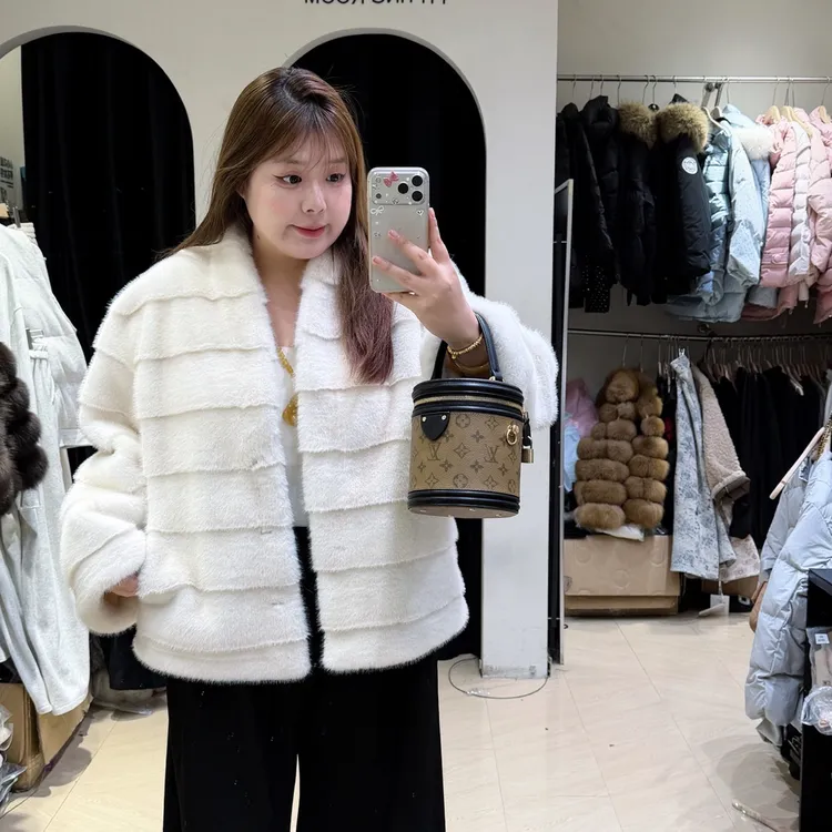 【胖胖卿】大码定制新年款欧貂外套