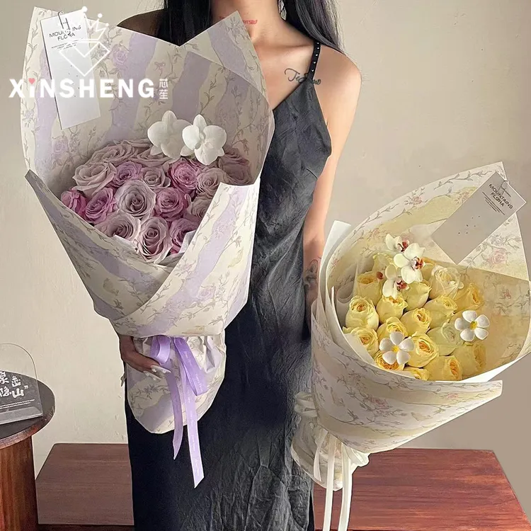 芯苼 原创蓿梦花园包装纸 复古鲜花束包花纸礼品包装材料